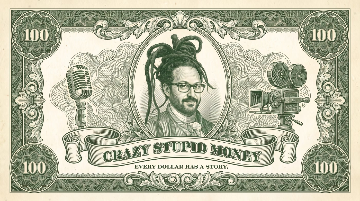 Crazy Stupid Money engraved hundred dollar bill